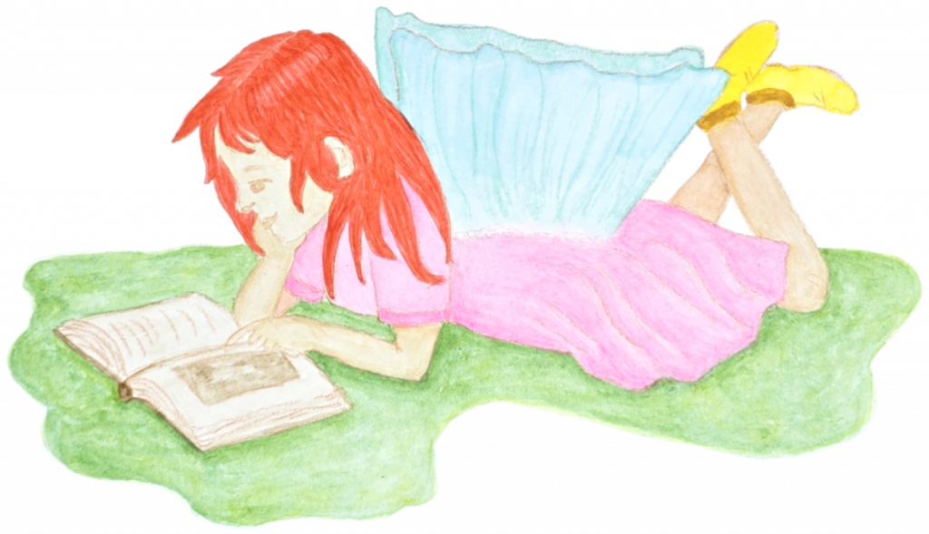 Saltarina liest ein Buch